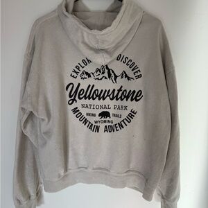 Yellowstone National Park Gray Hoodie